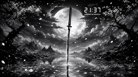 Katana Beneath White Moon