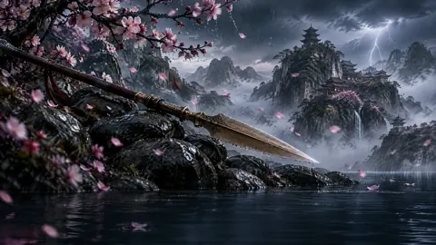 Bronze Spear Beneath Plum Blossoms