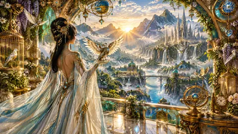 Celestial Princess With Mechanical Bird
