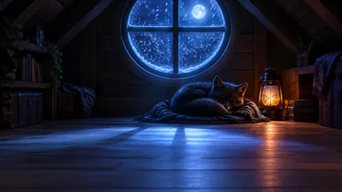 Black Fox Under Moonlight