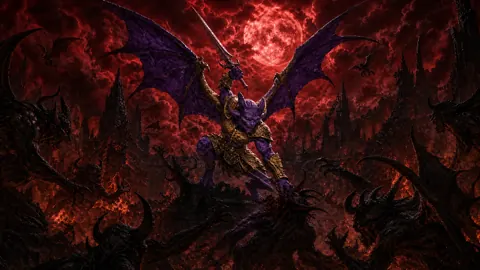 Armored Gargoyle Slaying Demons