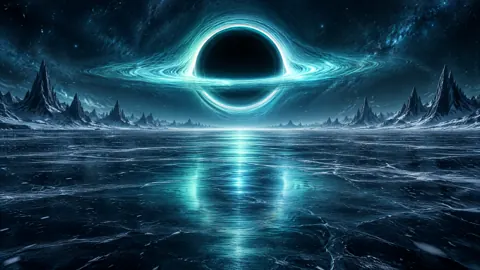 Black Hole Over Frozen Plain