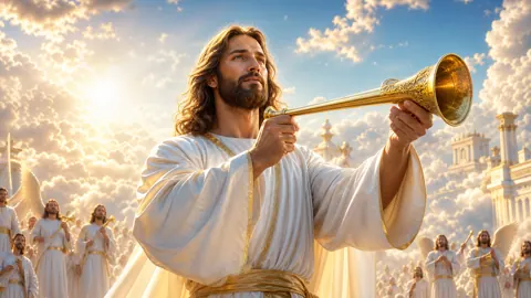 Jesus With Golden Trumpet