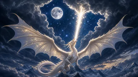 White Wyvern Moonlight Beam