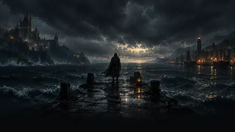 Cloaked Traveler at Storm Harbor