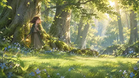 Forest Botanist With Lantern