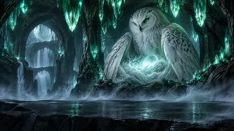 Giant White Owl Cave Nest