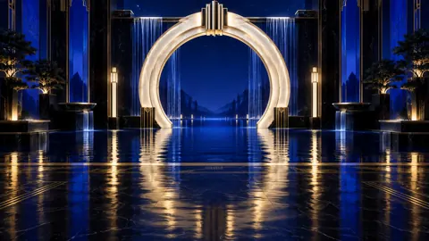 Art Deco Moon Gate Pool