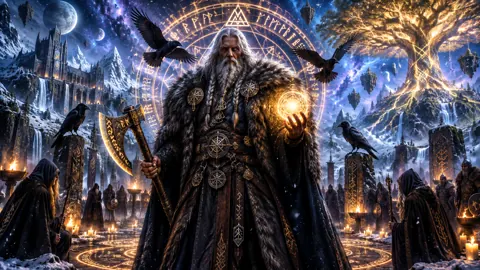 Odin With Runic Axe