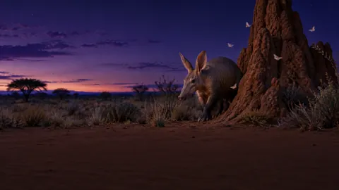 Aardvark by Termite Mound
