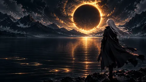 Silver-Haired Woman at Eclipse
