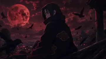 Crimson Moon Vigil live wallpaper