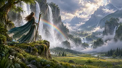 Forest Mage by Waterfalls