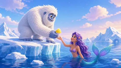 Yeti Sunset Treat live wallpaper