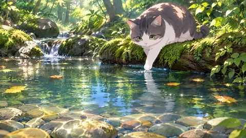 Cat Paw in Creek