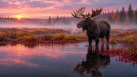 Moose in Cranberry Bog