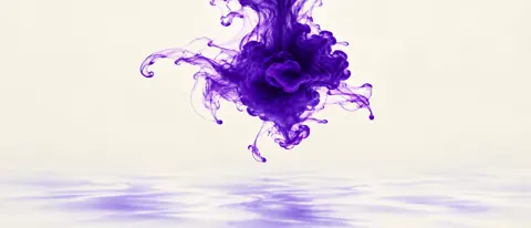 Purple Ink Bloom Reflection