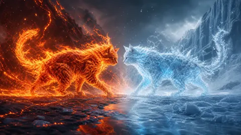 Fire Cat and Ice Cat