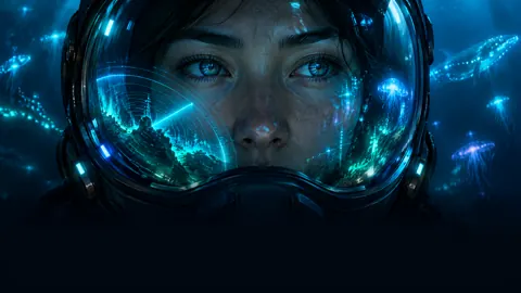 Deep-Sea Officer With Sonar