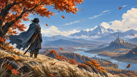 Armored Wanderer Above Valley