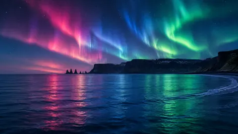 Auroras Over Basalt Bay