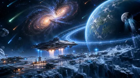 Ringed Planet Space Shipyard
