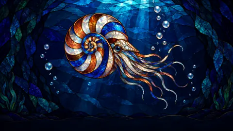 Stained Glass Nautilus Grotto