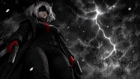 Horned Gunwoman Under Lightning