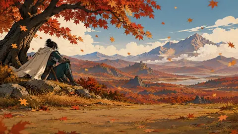 Armored Wanderer Beneath Maple