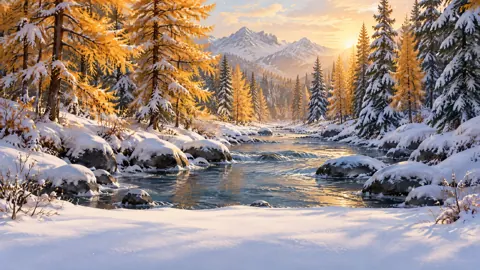 Snowy River and Golden Larches