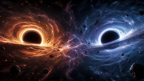 Twin Black Holes Cosmic Rift