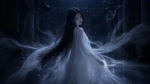 Ghost Woman in Snowy Temple
