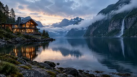 Fjord Lodge at Dawn