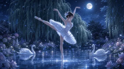 Swan Lake Ballerina on Water