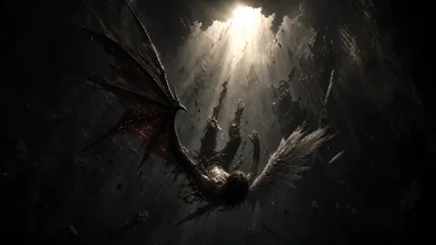 Fallen Angel With Two Wings