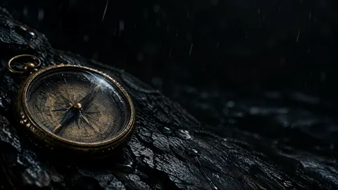 Antique Compass in Rain
