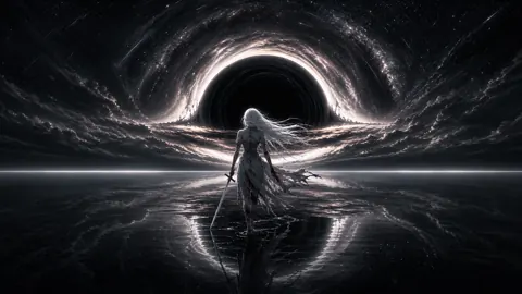 White-Haired Swordswoman Black Hole