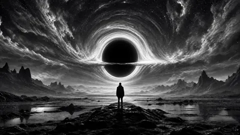Silhouette Beneath Black Hole