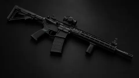 Black Rifle on Matte Surface