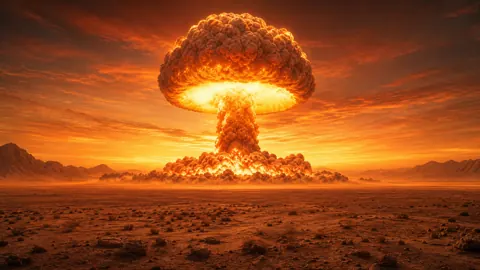 Nuclear Explosion Over Desert