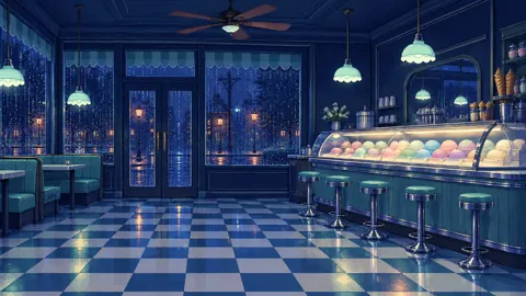 Rainy Night Ice Cream Parlor
