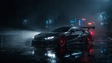 Neon Midnight Predator live wallpaper