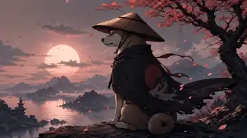 Samurai Beneath Maples live wallpaper