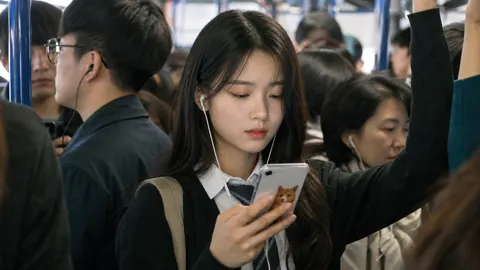 Korean Student on Seoul Bus