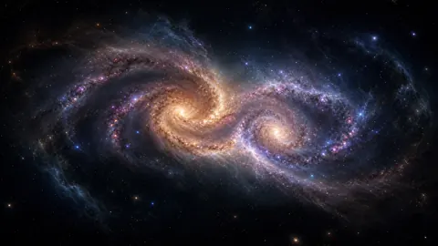 Merging Spiral Galaxies in Space