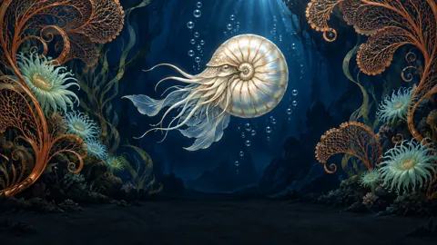 Pearl Nautilus in Blue Grotto