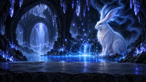Giant White Hare in Crystal Cavern