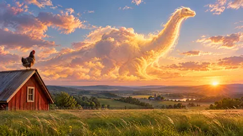 Hen Under Cloud Dinosaur