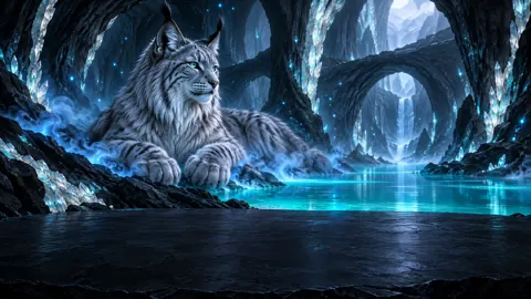 Silver Lynx by Turquoise Pool