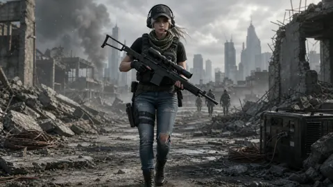 PMC Operator in Ruined Street